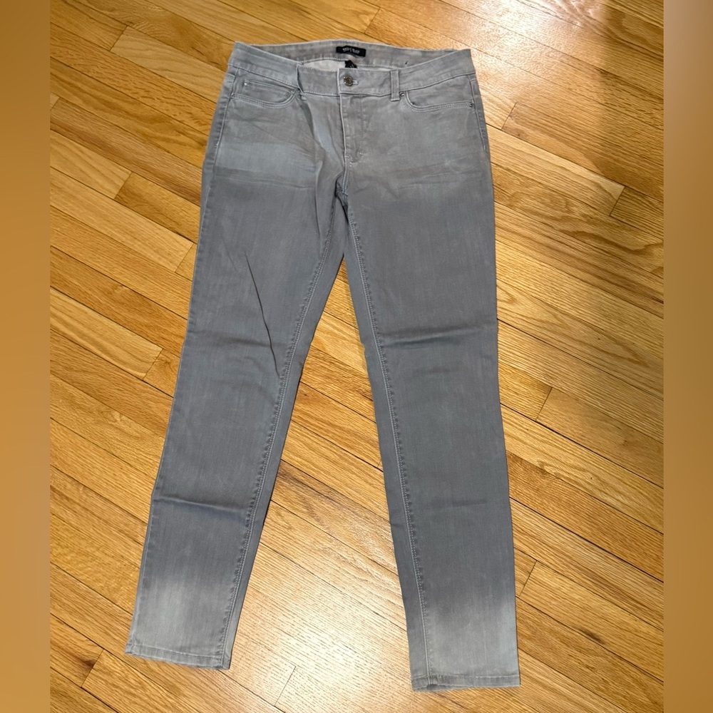 White House Black Market grey skinny jeans